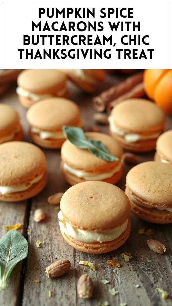 Pumpkin spice macarons