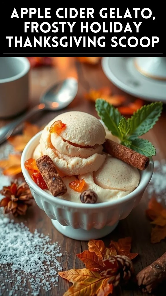 Apple cider gelato